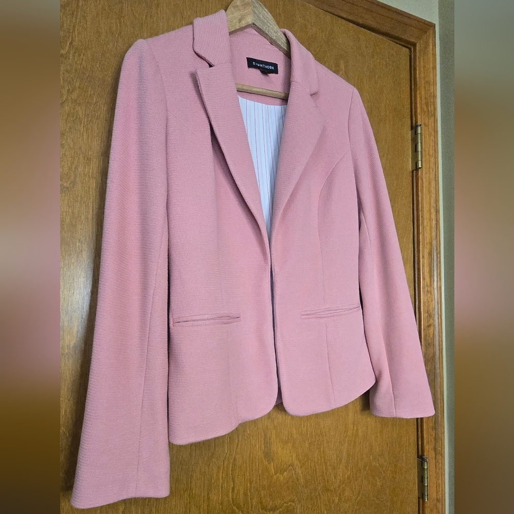 41 Hawthorn Natalie Knit Blazer Pink Blush Women’s Size Small Stitch Fix - Picture 3 of 9